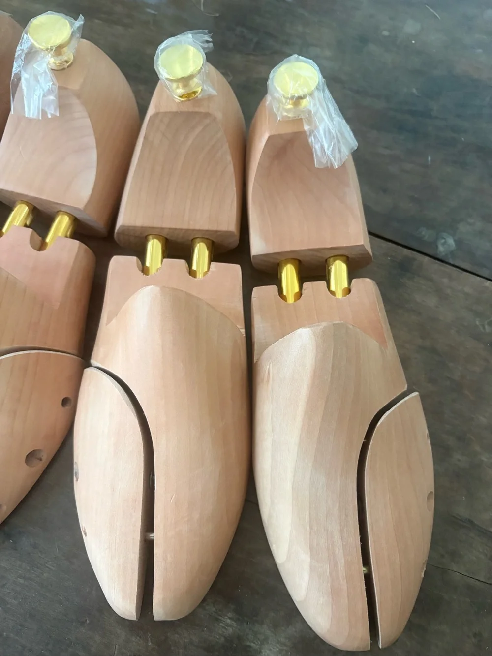 Lot of 3 pairs Shoe Trees for Men - Natural Brown 41-42